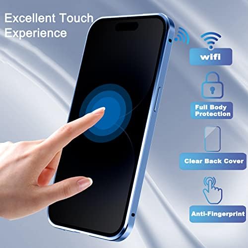 Adatvédelmi Mágneses tok iPhone 14 Pro Max, Anti Peep Mágneses Adszorpciós Privacy Screen Protector Kétoldalas Edzett Üveg