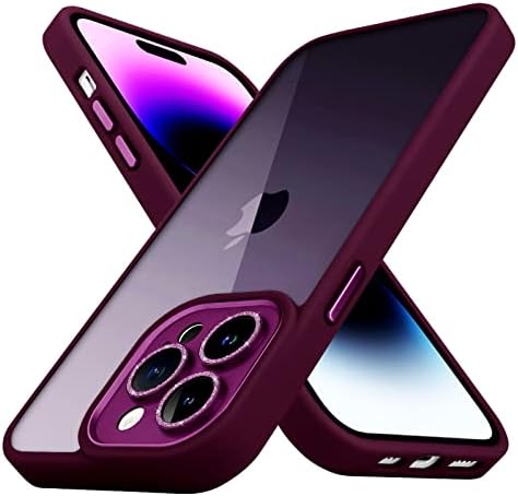 tharlet Kristálytiszta Tervezett iPhone 14 Pro Max Esetben Egyértelmű, Nehéz Vissza keret Csillám Kamera lencsevédő Fekete