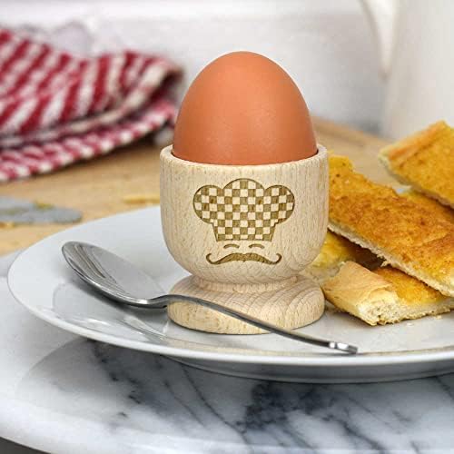 Azeeda 'Stilizált Szakács Fej' Fából készült tojástartó (EC00023022)