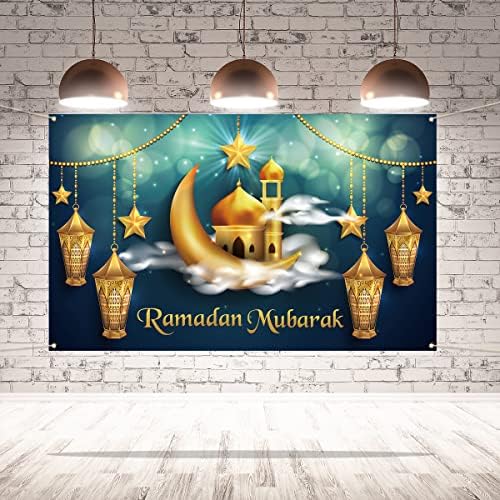 Ramadán Mubarak Hátteret Banner Iszlám Mecset Muszlim Vallási Ünnep Party Fotózás Háttér Fali Dekoráció