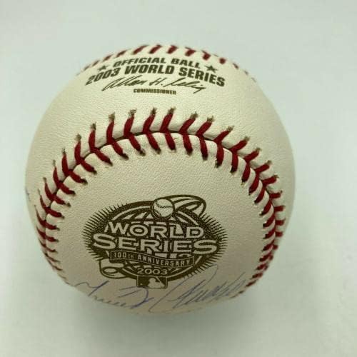 2003 Florida Marlins World Series Champs Csapat Aláírt W. S. Baseball SZÖVETSÉG COA - Dedikált Baseball