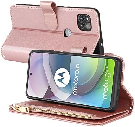 Jaorty Alkalmas Motorola Moto G 5G 2020/Egy 5G Ace 2021/Egy 5G UW Ace 2021 Tárca az Esetben,[9 Kártya Slot] Állítható Kors