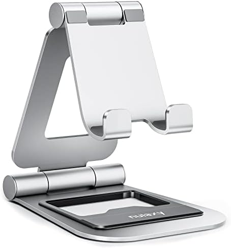 Nulaxy A5 Tablet Állvány, Teljes mértékben Állítható, Összecsukható Asztali Tartót Kompatibilis iPad 4/Mini, Új iPad 10.2/9.7,