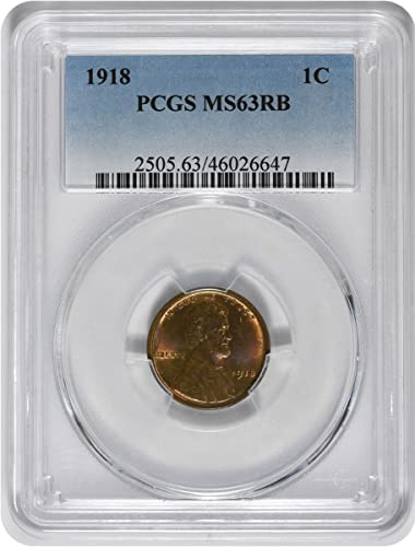 1918 P Lincoln-Kal PCGS MS63RB
