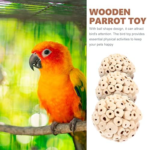 POPETPOP 3Pcs Érdekes Madár Játékszerek kopásálló Papagáj Játékok Rágás Kakadu Játékok