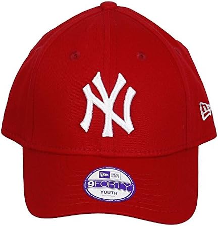 Új Korszak Lányok Gyerekek MLB Alapvető NY Yankees 9FORTY Állítható FORRÓ Rózsaszín Sapka