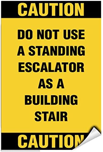 Ne Használja Álló Mozgólépcsőn, Mint Egy Épület Lépcső Címke, Matrica, Botok, hogy Bármilyen Felületen